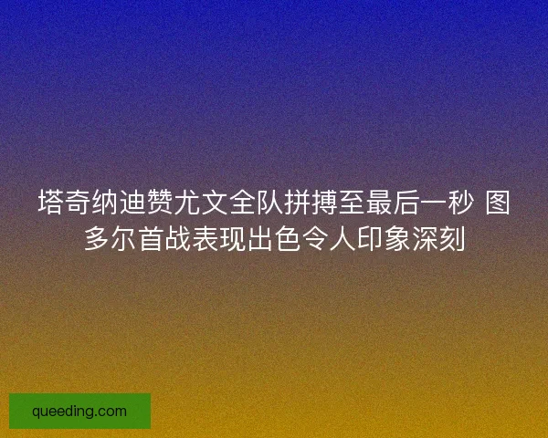 塔奇纳迪赞尤文全队拼搏至最后一秒 图多尔首战表现出色令人印象深刻